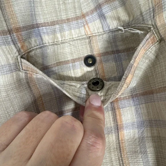 Tommy Bahama Silk Linen Shorts Mens 38 Tan Beige Plaid 10" Inseam - Picture 9 of 15